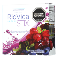 Caja de RioVida 4Life bebida nutricional en sobres individuales